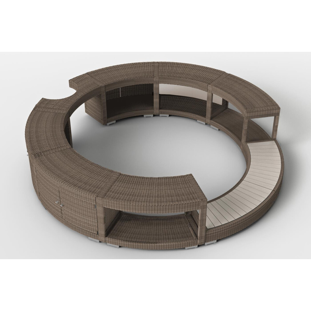 Umrandung aus Polyrattan für Softub Resort / Poseidon S