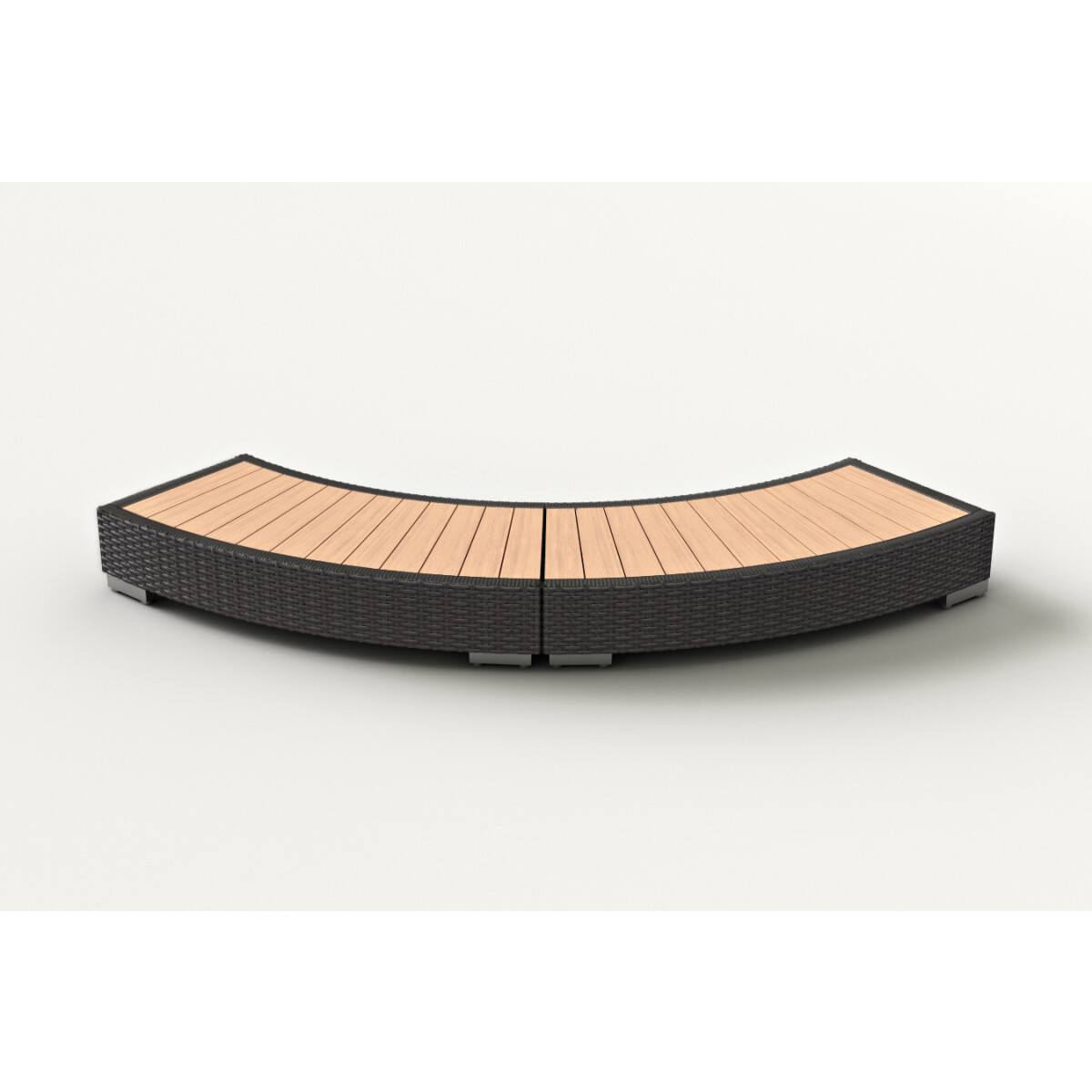 Einstieg aus Polyrattan für Softub  box