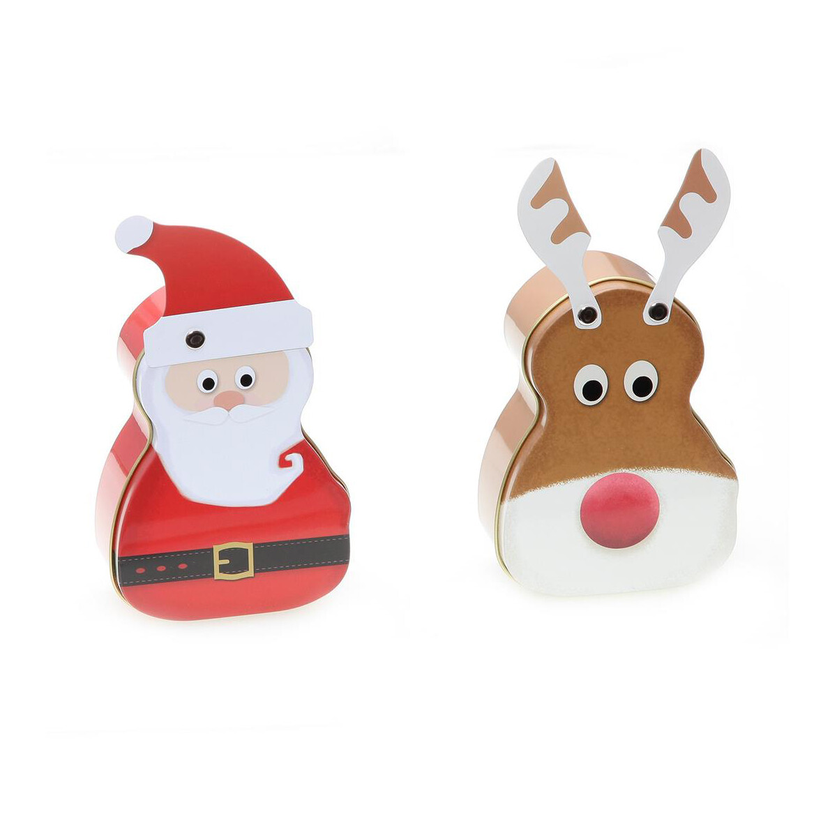 Santa & Rentier, 2 mini Blechdosen Vol. je 200ml mit PH2