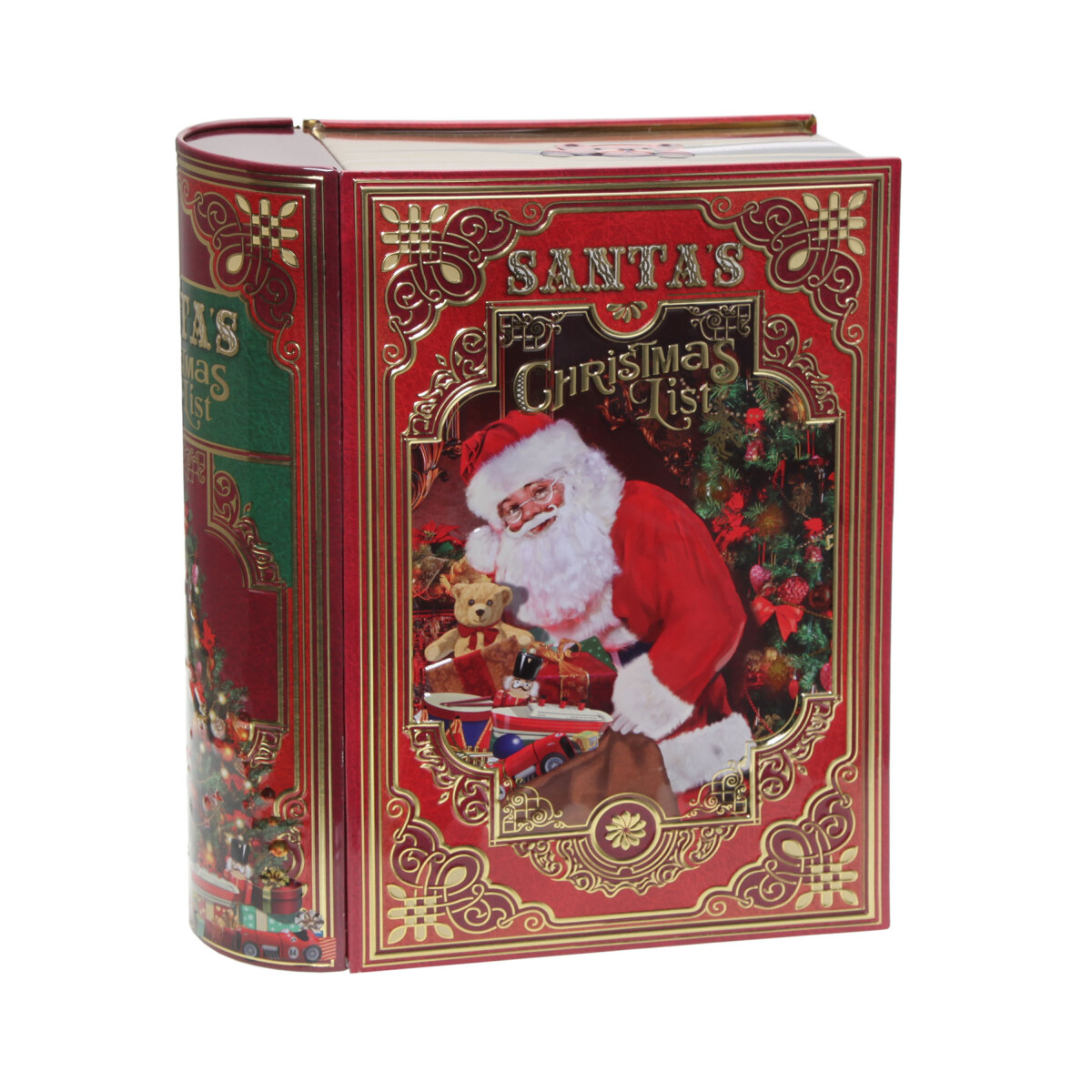 Blechdose "Santas Buch" Aufbewahrung für Pl&a