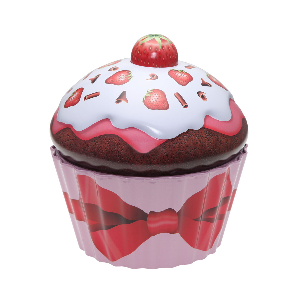 XL-Cup Cake Dose mit Erdbeeren, Blechdose lebensmittelecht 1