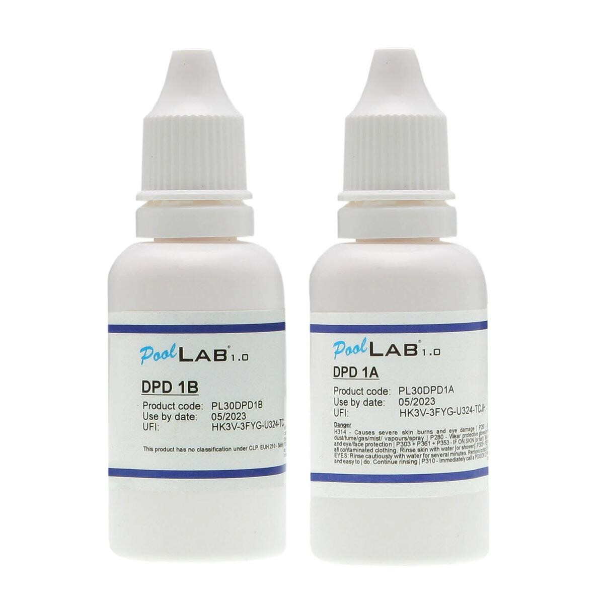 POWERHAUS24 PoolLAB flüssige Reagenzien DPD 1A + DPD 1B