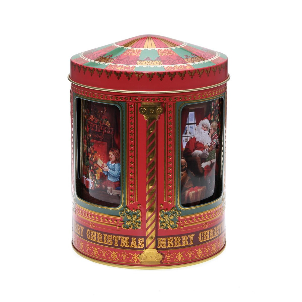 Blechdose mit Spieluhr "Santa Claus", Geschenkdose