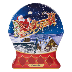 Weihnachtliche Blechdose mit Santa &amp; Schlitten,...