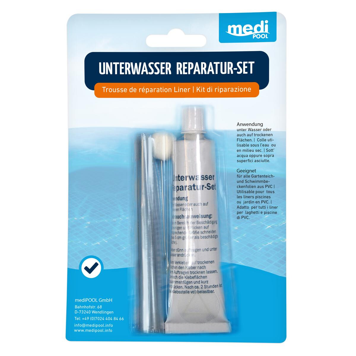 mediPOOL Unterwasser-Reparatur-Set Spezialkleber, 30 ml