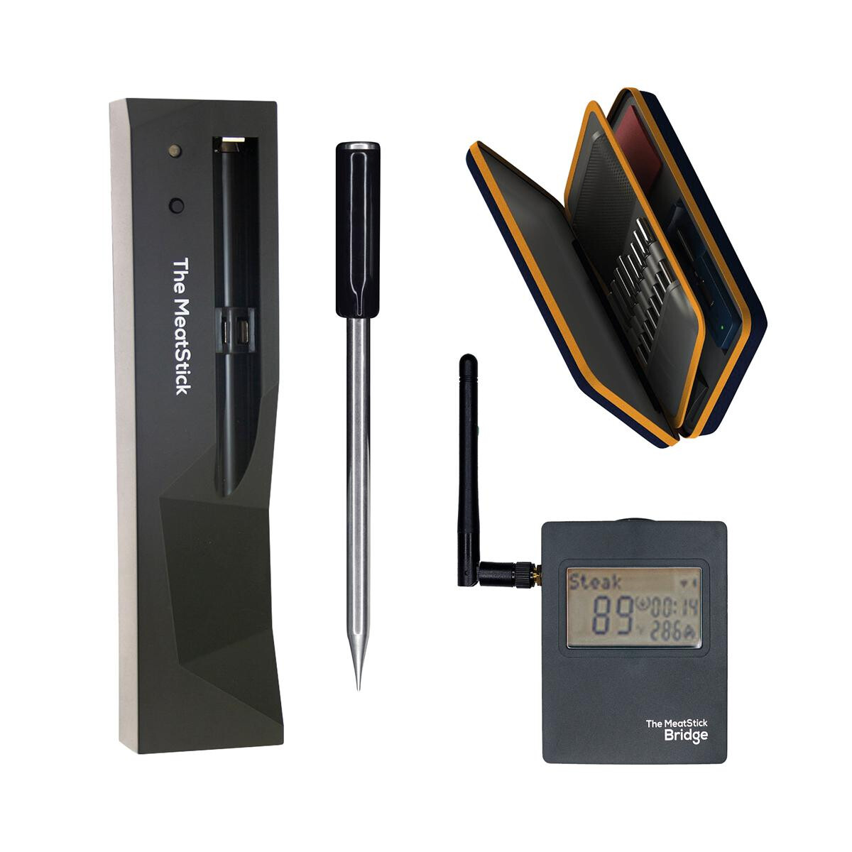 The MeatStick Bridge Set 1 mit Fleischthermometer, Ladeger&a