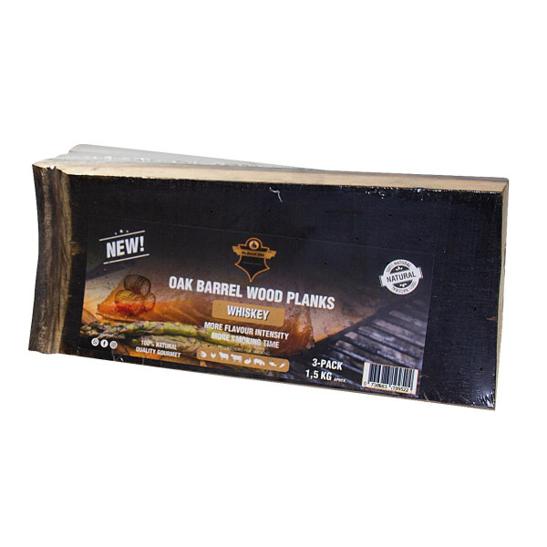 Oak Barrel Wood Plank Whiskey, Grill-Räucherholz, 3 Stück, 1,5 kg