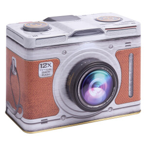 Blechdose Fotokamera zur Aufbewahrung 20 cm x 15 cm x 10...