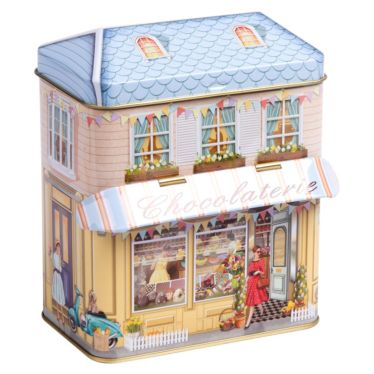 POWERHAUS24 Retro nostalgische kleine Blechdose Chocolaterie