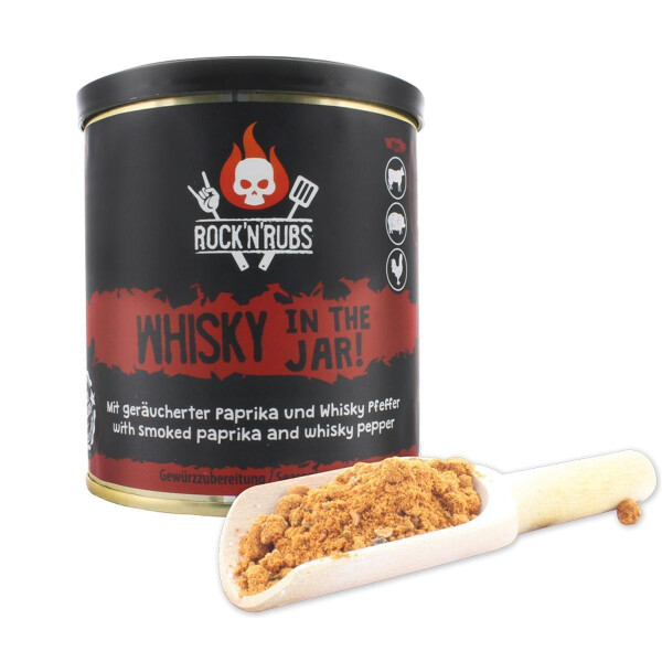 RockNRubs Whisky in the Jar - BBQ Rub - Gewürzzubereitung nicht nur zum Grillen, 140g