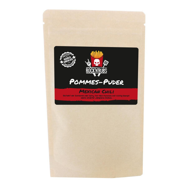 RockNRubs Pommes-Puder Mexican Chili - Gewürze-Mix für Pommes, Kartoffeln, Fleisch & Gemüse, 100g