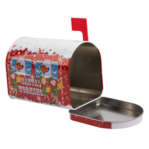 Blechdose Weihnachts Mail-Box rot, lebensmittelecht, 15,5...