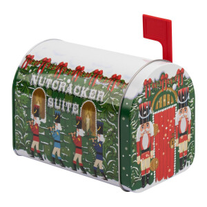 Blechdose Weihnachts Mail-Box gr&uuml;n,...