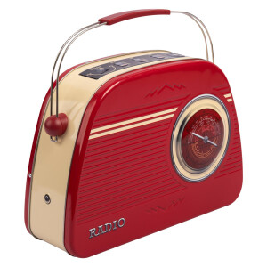 Blechdose in Retro-Stil Radio Klassiker, Farbe Rot,...