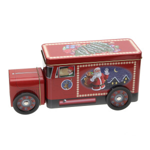 Weihnachts-Geschenk-Set Blechdose Santas Truck mit 2...