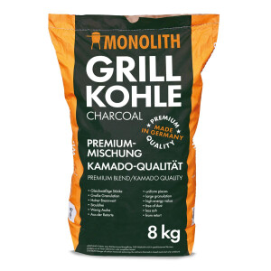 MONOLITH Grillkohle, Premium-Mischung, 8 kg Beutel