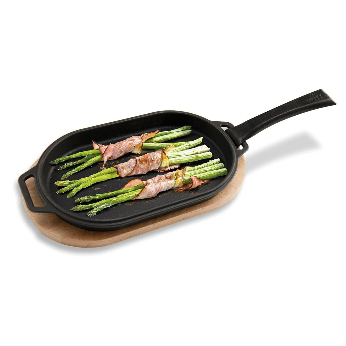 Witt Bratpfanne aus Gusseisen mit Holzbrett