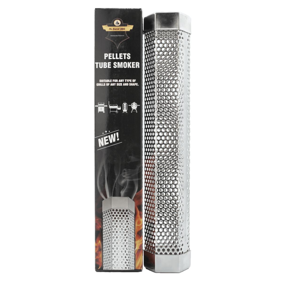 Mr. Barrel BBQ Pellets Tube Smoker aus Edelstahl für he