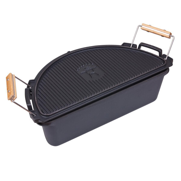 MONOLITH SGS Feuertopf aus Gusseisen mit integrierter 2-seitiger Grillplatte