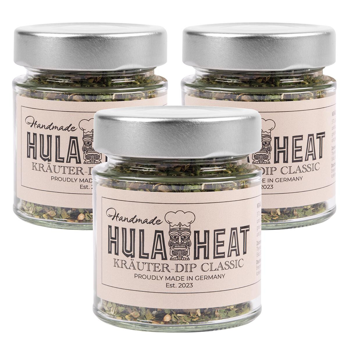 HULAHEAT 3x Kräuter-Dip Classic 3x 30g, Gewürzmisc