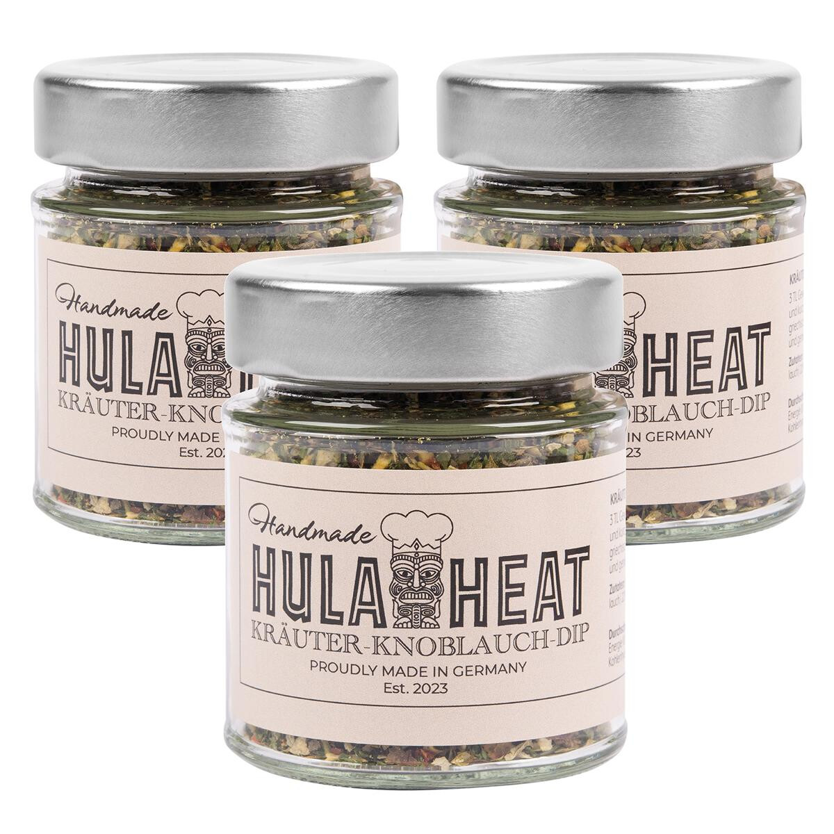 HULAHEAT 3x Kräuter-Knoblauch Dip 3 box