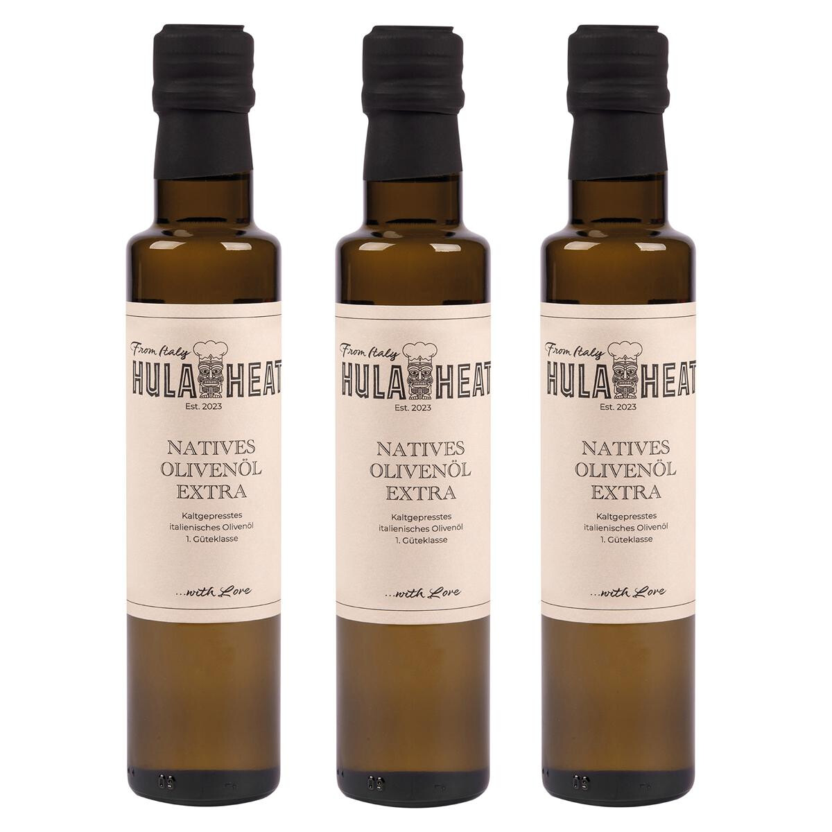 HULAHEAT 3x Natives Olivenöl Extra 3x 250 ml, 1. Gü