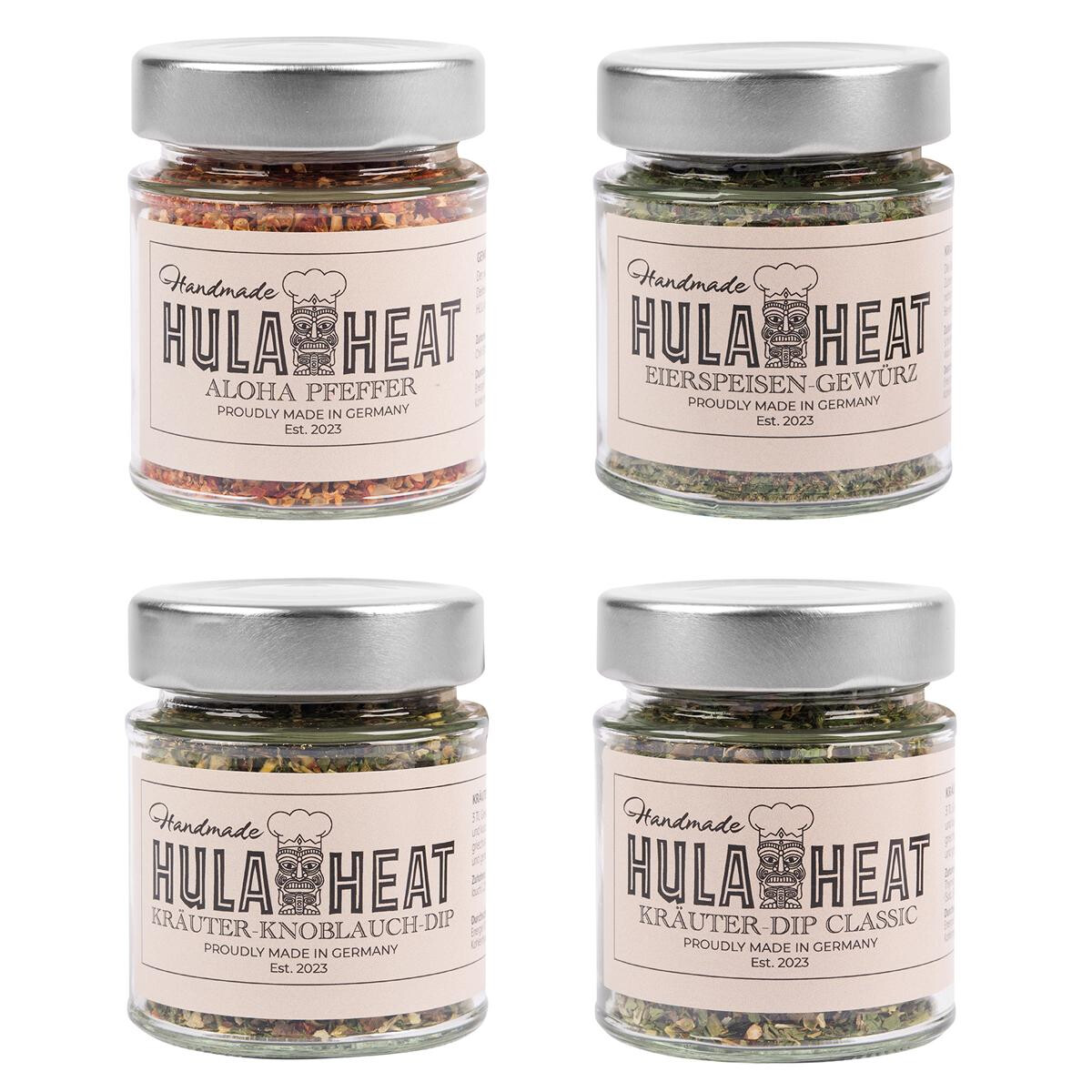 HULAHEAT 4er Gewürze-Mix im Set Aloha Pfeffer 60g, Eier