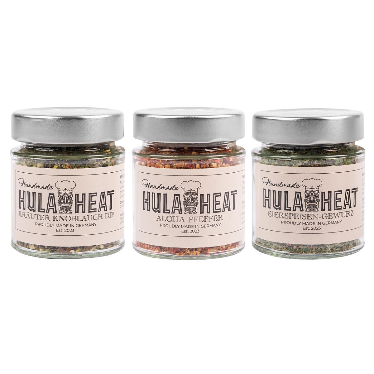 HULAHEAT 3er Gewürze-Mix im Set Aloha Pfeffer 60g, Eier