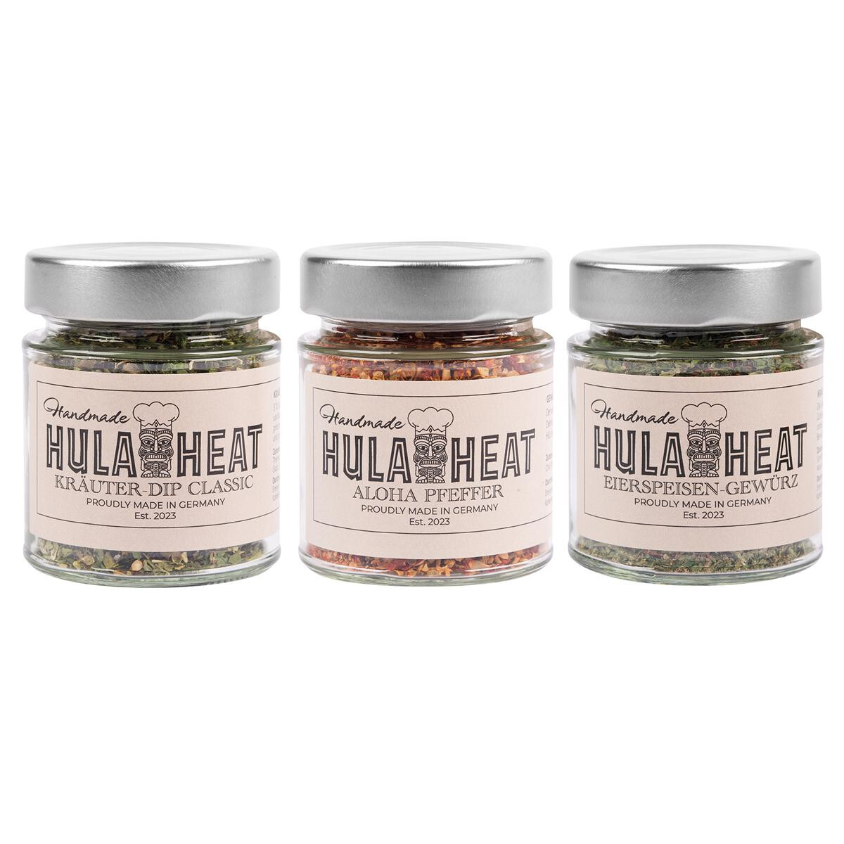 HULAHEAT 3er Gewürze-Mix im Set Aloha Pfeffer 60g, Eier