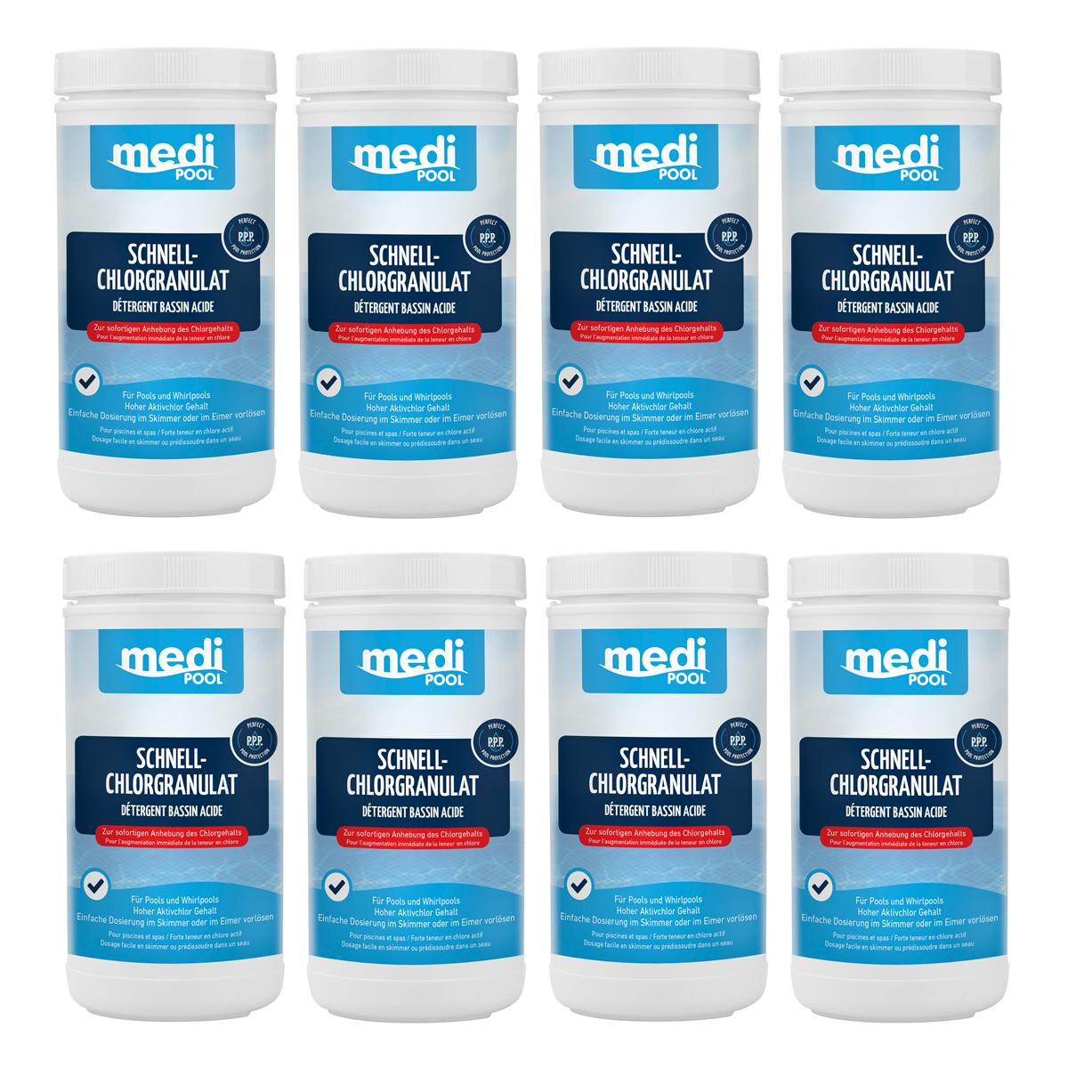 mediPOOL Schnell-ChlorGranulat 8x 1 kg