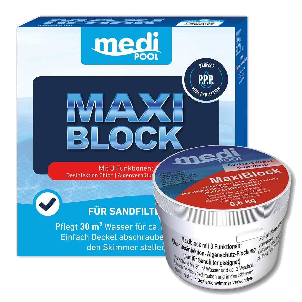 mediPOOL 3 in 1 Maxi Block 600 g
