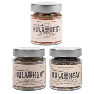 HULAHEAT Gourmet Trio Aloha Pfeffer 60g, Maya Mystique...