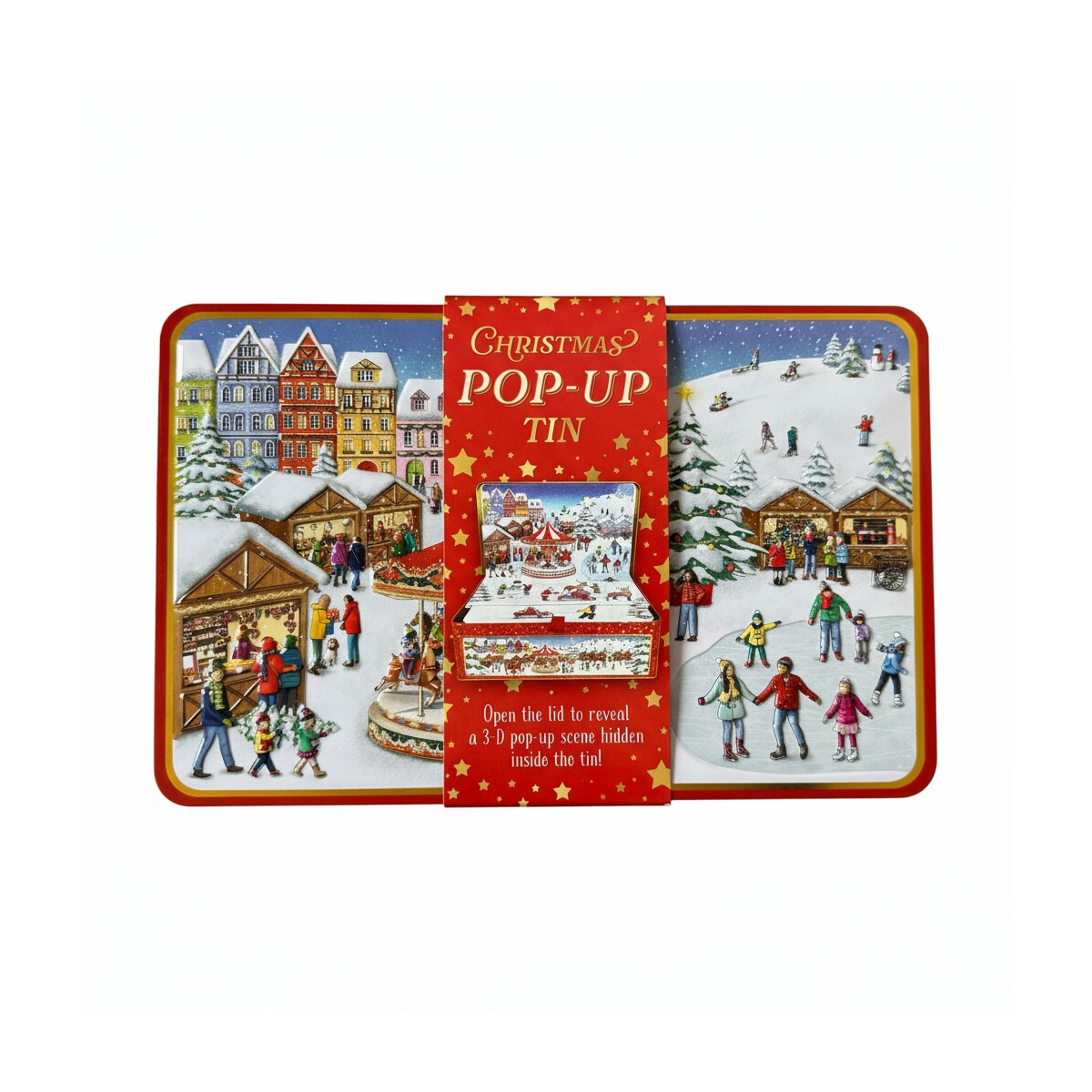 Pop-Up XL Blechdose Winter Wonderland 27,5 cm x 18 cm x 8...