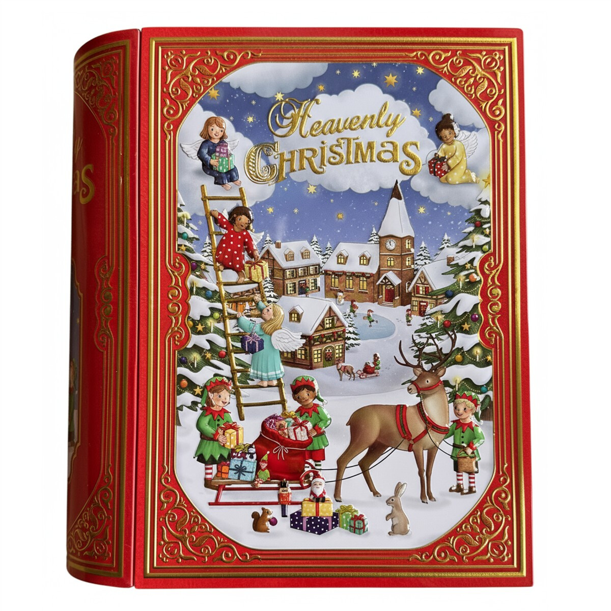 Himmlische Weihnachtszeit XL Blechdose 24,5 cm x 21 cm x 9 c