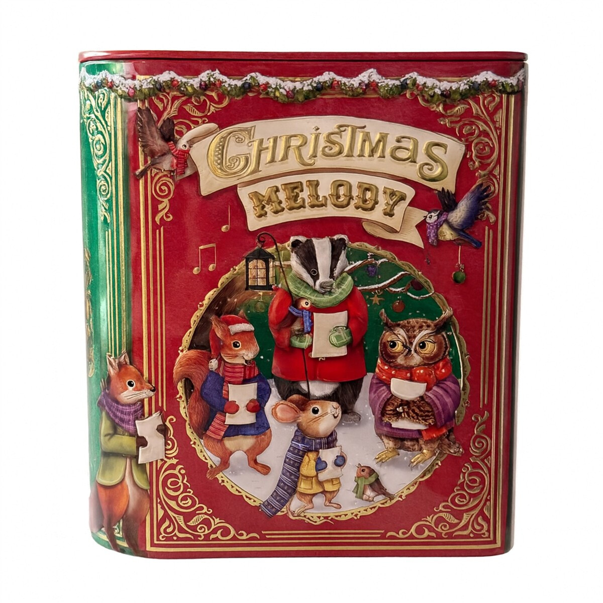 Weihnachtsmelodie Blechdose in Buchform dekorative...
