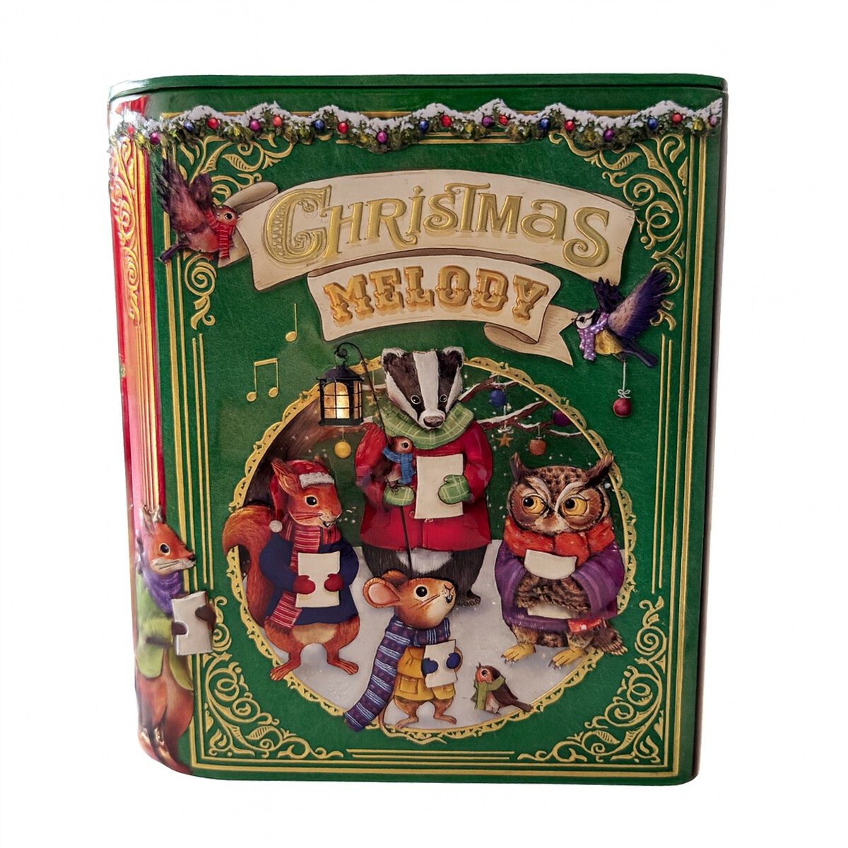 Weihnachtsmelodie Blechdose in Buchform dekorative...