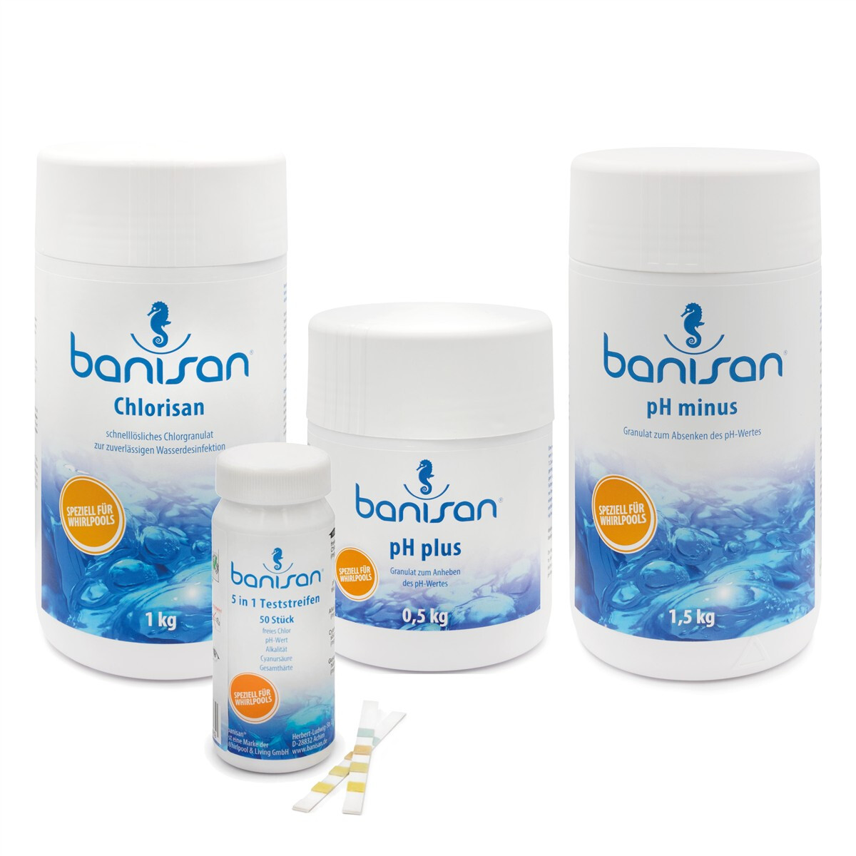 Banisan im Sparset 1x Chlorisan Chlorgranulat 1 kg, 1x pH Mi