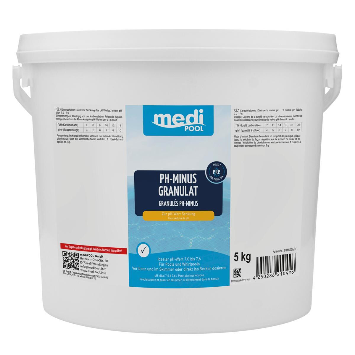 mediPOOL pH Senker, pH-Minus Granulat 5 kg