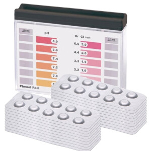 POWERHAUS24 Rapid Tester mit 200 Testtabletten Chlor und pH